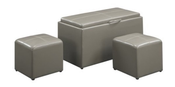 Leather Storage Bench & 2 Ottomans Just $70 Shipped @ Amazon (reg $138)