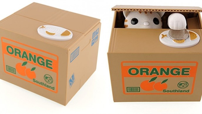 Automatic Coin Stealing Cat Piggy Bank JUST $12.98 (Previously $39.99)