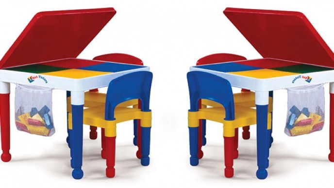 Tot Tutors Construction Table w/100-Piece Starter Block Set $29.99 Shipped