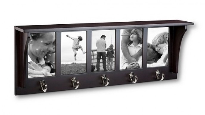 5-Hook Entryway Shelf w/ Photo Openings $17.98 @ Target