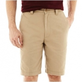 Men's Flat Front Shorts 2 for $20 @ JCPenney
