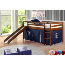 Donco Kids' Tent Loft Bed with Slide