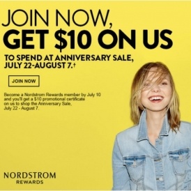Free $10 to Spend @ Nordstrom