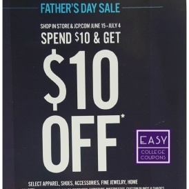 Rare $10 Off $10 Coupon @ JC Penney