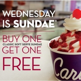 Free Ice Cream Sundae Today @ Carvel