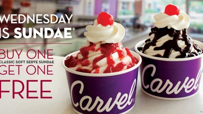 Buy One Get One Free Ice Cream Sundae @ Carvel