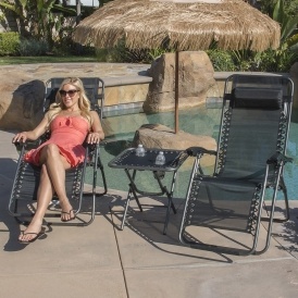 2 Zero Gravity Lounge Patio Chairs $50