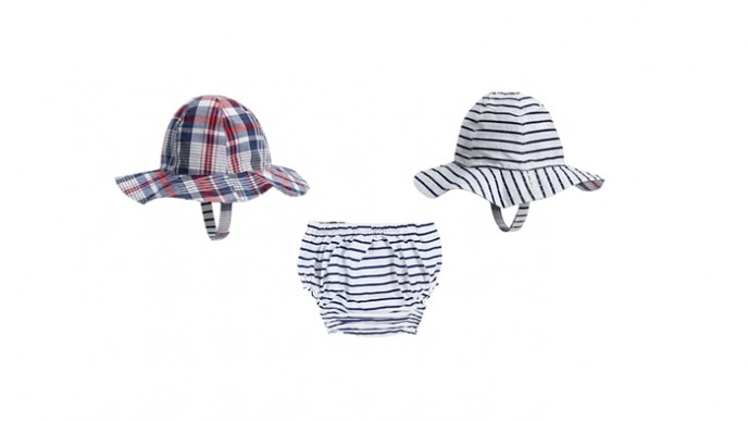Breton Stripe Nursery Hat & Diaper Cover Set Just $11 @ Pottery Barn Kids
