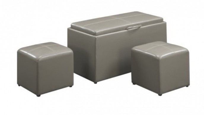 Leather Storage Bench & 2 Ottomans Just $70 Shipped @ Amazon (reg $138)