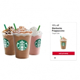 15% off Starbucks Frappuccino Cartwheel