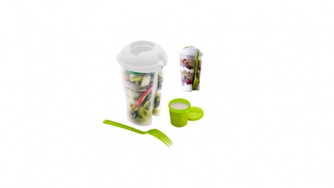 3-Piece Salad To-Go Cup (2 Pack) $7.99 @ Tanga