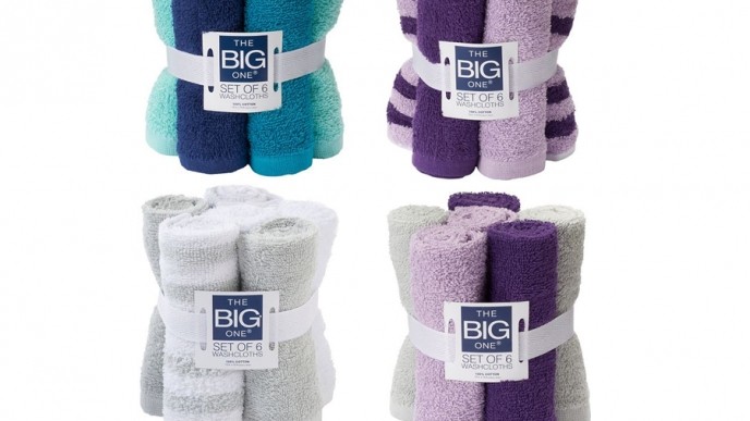 The Big One 6-Pack Washcloths $2.79