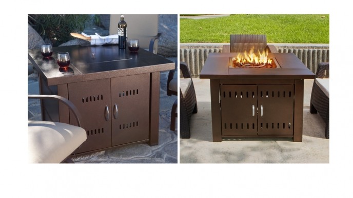 Hammered Bronze Outdoor Fire Pit Table $190 Shipped @ eBay