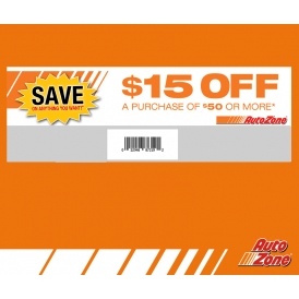 $15 Any Purchase of $50 @ AutoZone