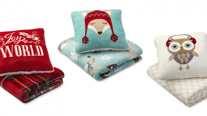 2-Piece Plush Pillow & Throw $8 (w/ Code) @ Sears