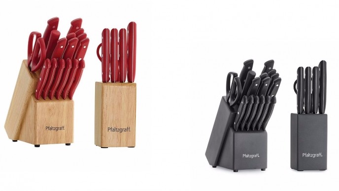 Pfaltzgraff 17-Pc. Cutlery Set & 6-Pc. Prep Set $30 @ Bon-Ton