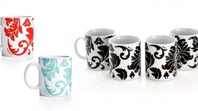 Nanette Lepore Set of 4 Damask Mug Sets Just $7 @ Burlington
