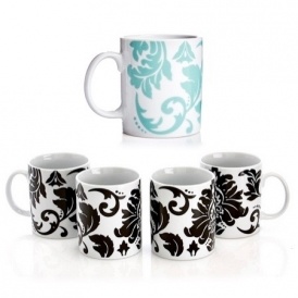 Damask Mug Sets $7 @ Burlington