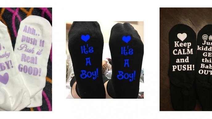 Pregnancy Labor & Delivery Socks From $6.99 @ Etsy