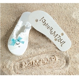 Just Married Imprint Flip Flops $7.89 @ eBay