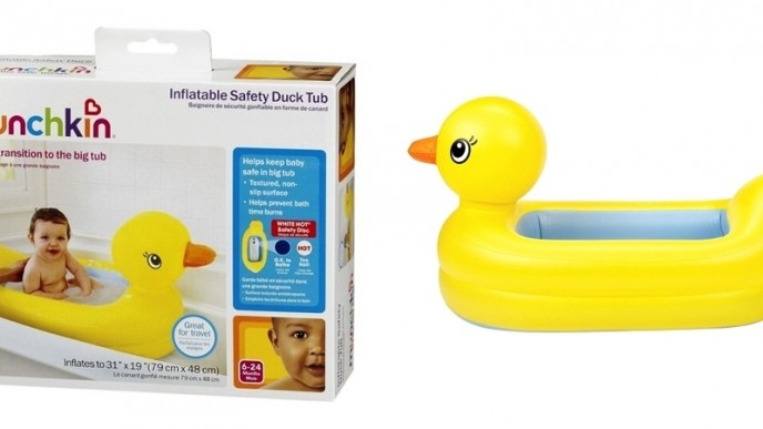 Munchkin White Hot Inflatable Duck Baby Bath Tub $12 @ Target