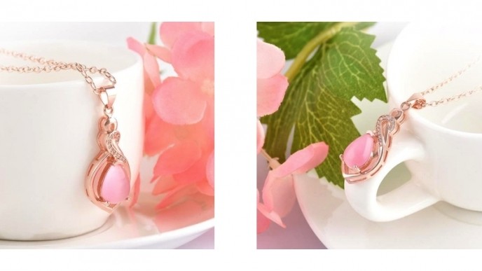 Romantic Pink Resin Necklace FREE + Free Shipping w/ Code @ Solocost