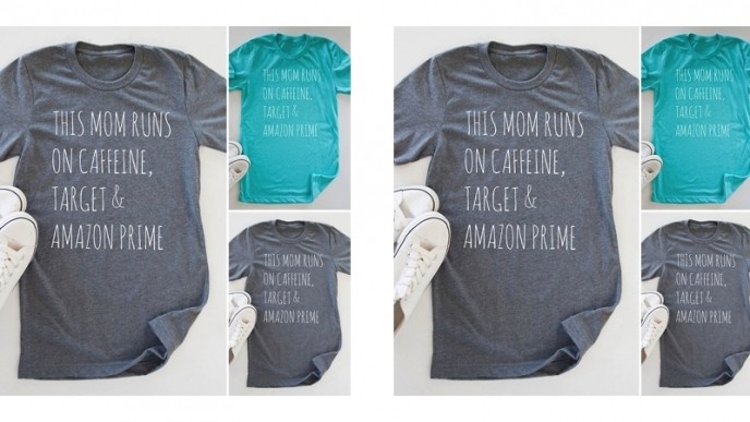 This Mom Runs on Caffeine, Target & Amazon Prime T-Shirt $10 @ Fairy Season