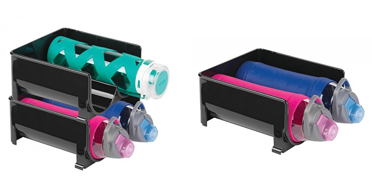 Stackable Water Bottle Storage Racks $8 @ Amazon
