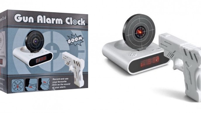 Gun Alarm Clock $20 (Regularly $39.99) @ Amazon
