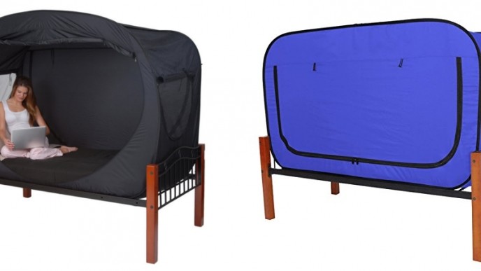 Privacy Pop Bed Tent Awesome For Dorms & Room Sharers $130 @ Amazon
