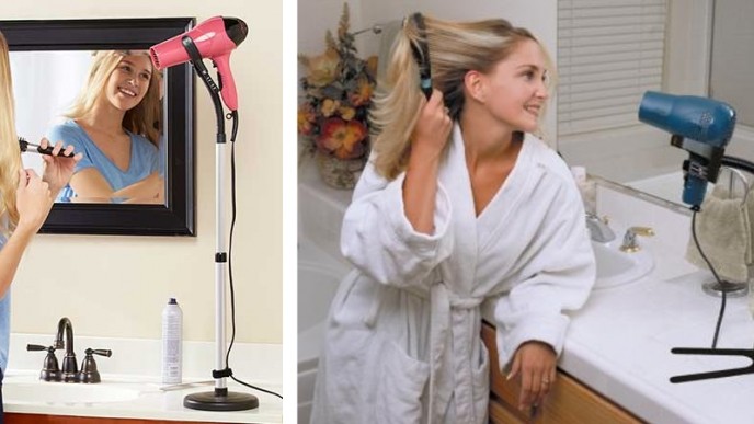 Hands Free Hair Drying And Styling Hairdryer Stand $17 @ Walmart