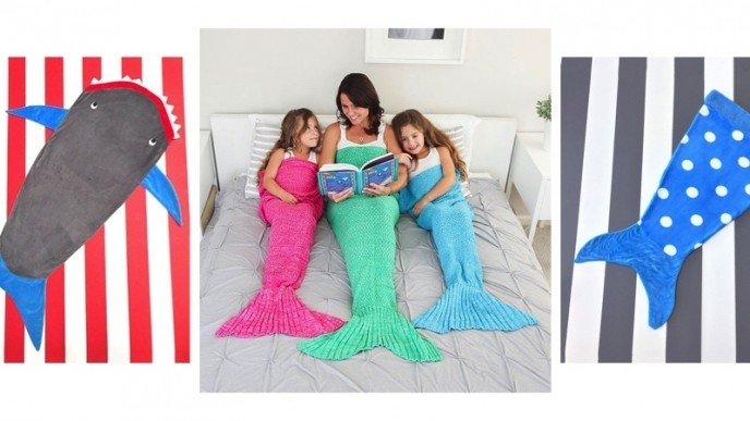 Today Only! Mermaid Tail and Shark Blankets Just $7.49 (reg. $20) @ Zulily