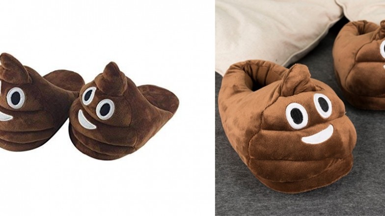 Poop Emoji Slippers Now $6.99 @ eBay