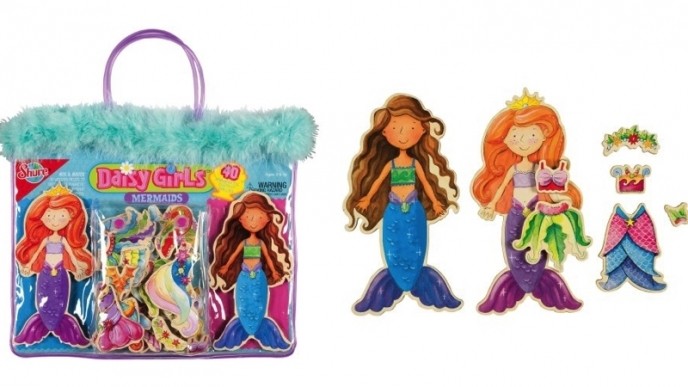T.S. Shure Daisy Girls' Mermaids Wooden Magnetic Dress-Up Dolls Just $16 @ Walmart