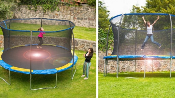 Bounce Pro 12' Trampoline With Flash Light Zone & Enclosure $130 @ Walmart