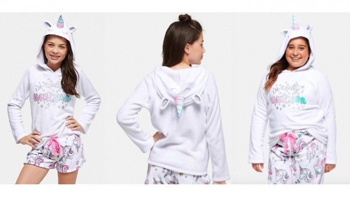 Unicorn Hooded Pajamas $27 @ Justice