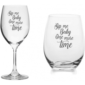 Sip Me Baby One More Time Glasses @ Amazon