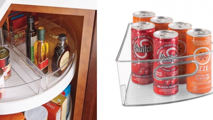 Lazy Susan Pantry Cabinet Organizing Bins Only $10 @ Amazon