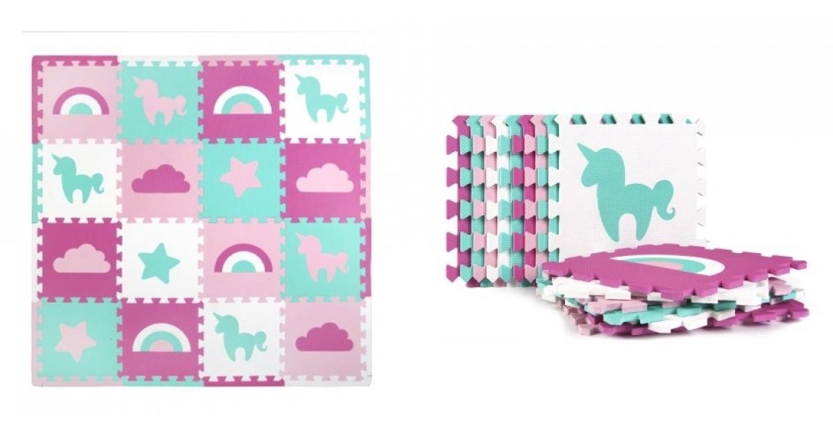 Unicorns 16pc Soft Foam Play Mat Set Just 19.97 Walmart
