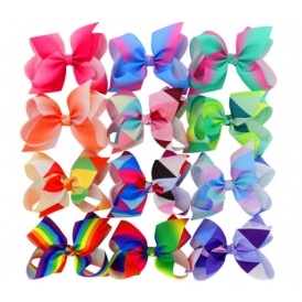12 Pack Of 6 Inch Hair Bows Only $5