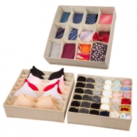 Set Of 3 Closet & Drawer Organizers $10