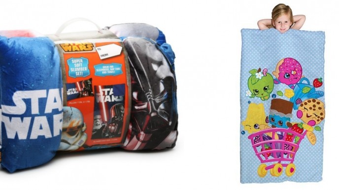 Kids Character Sleeping Bags With Matching Pillow Only $5 @ Hollar