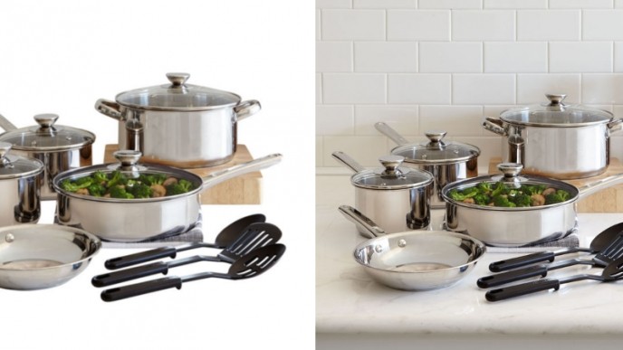 Cooks 12-pc. Stainless Steel Cookware Set Only $1 @ JC Penney