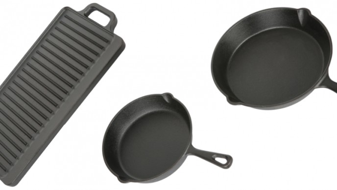 3 Piece Cast Iron Griddle & Pan Set Only $12 @ Walmart