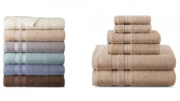 7 for $18 Home Expressions Bath Towels @ JCPenney