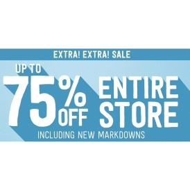 75% Off Everything Today @ Crazy 8