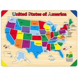 Lift & Learn USA Map Puzzle $8 @ Amazon