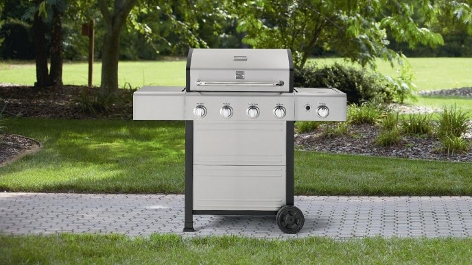 Kenmore 4-Burner Gas Grill with Side Burner FREE After SYW Rewards @ Sears