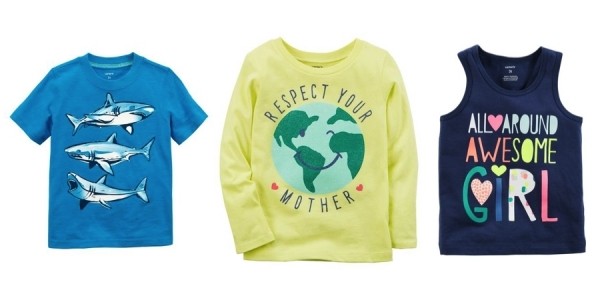 Flash Sale: Tee Shirts for Just $3.97 Today & Online Only @ Carter's