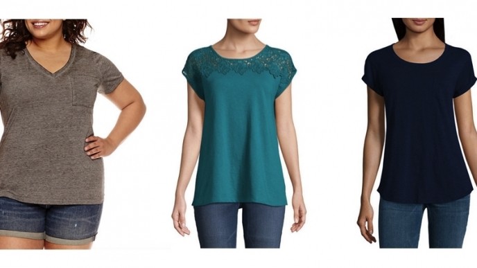 Women's Tees & Tanks Just $3 Each @ JCPenney